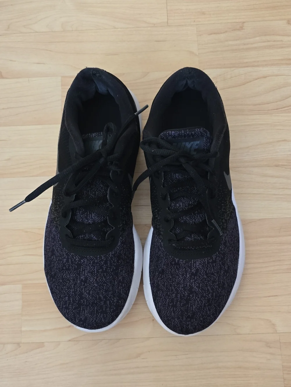 Nike Men Flex Contact 908983-002 Running Black White Athletic Sneakers Size 8